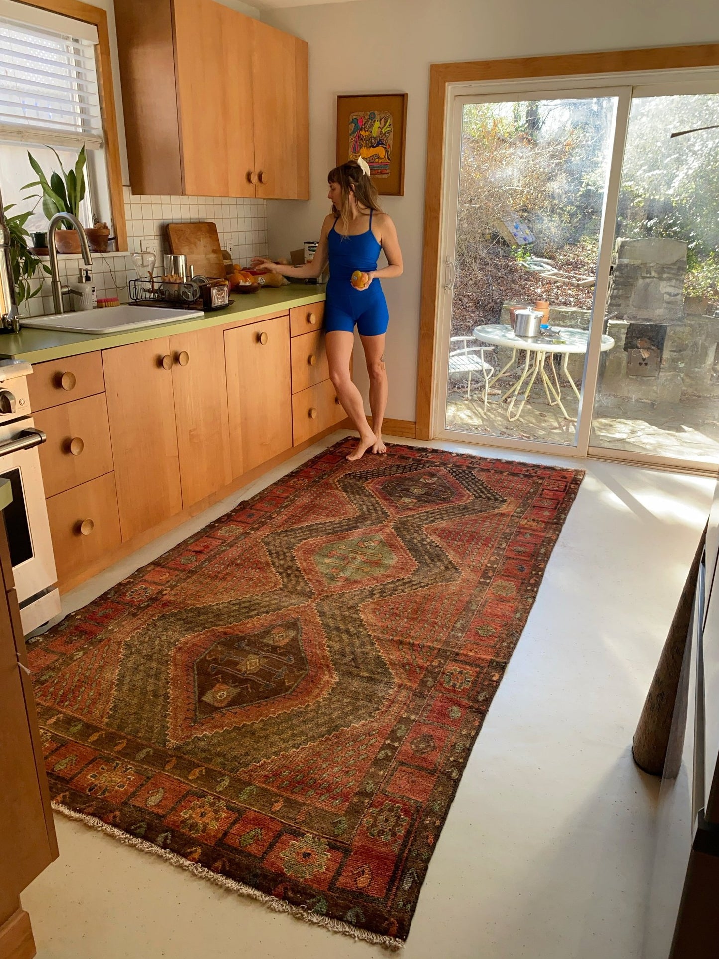 Enhance a Kitchen Space with a Muted Vintage Persian Area Rug