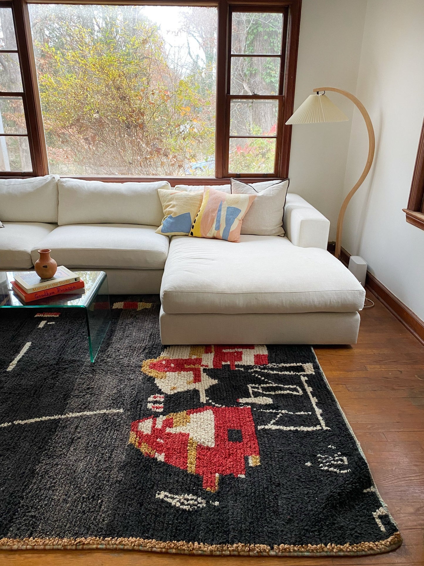 Style Cuyama Moroccan Rug in a Living Room