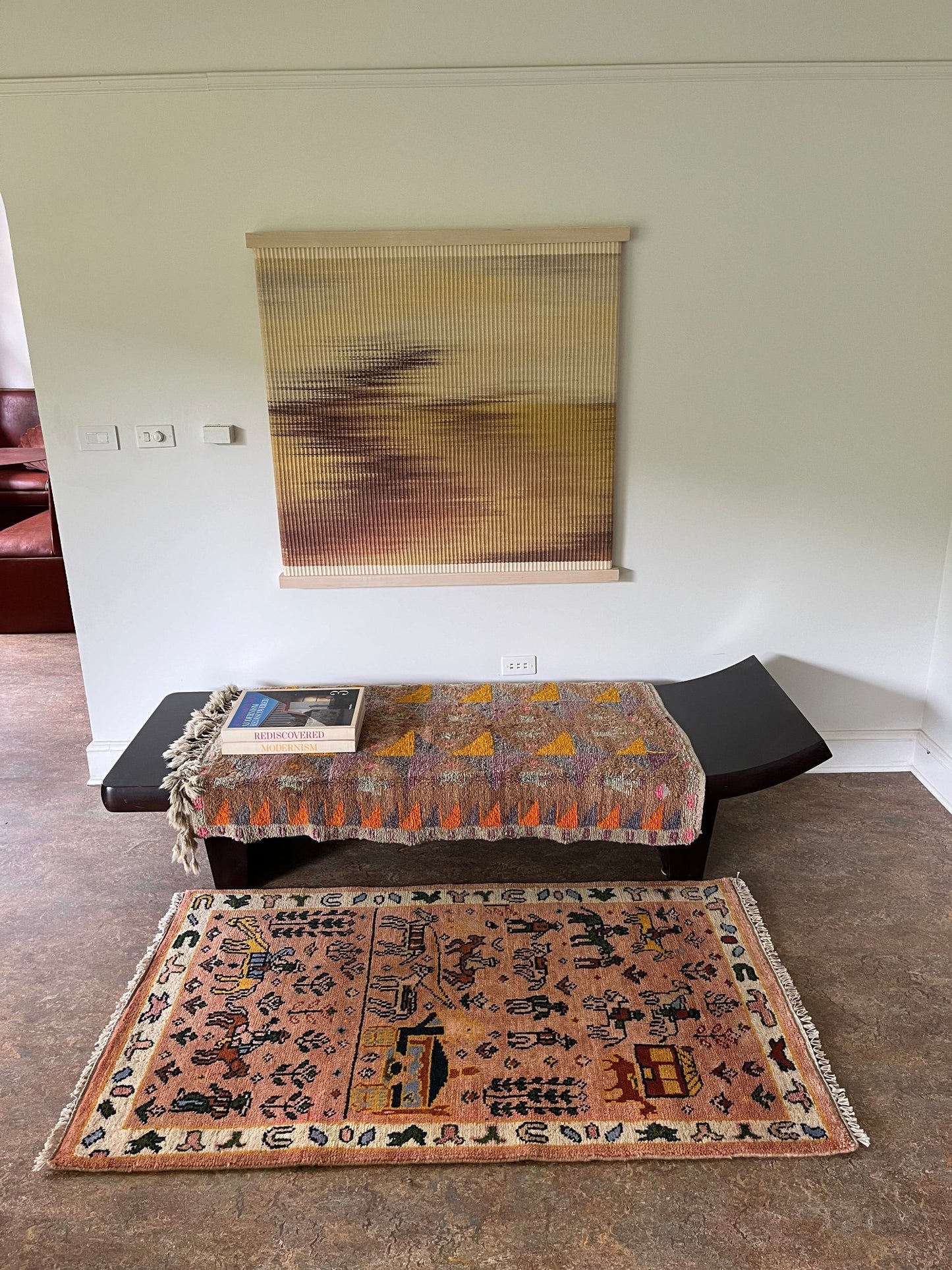 Define a Zone with Pictorial Pink Persian Rug
