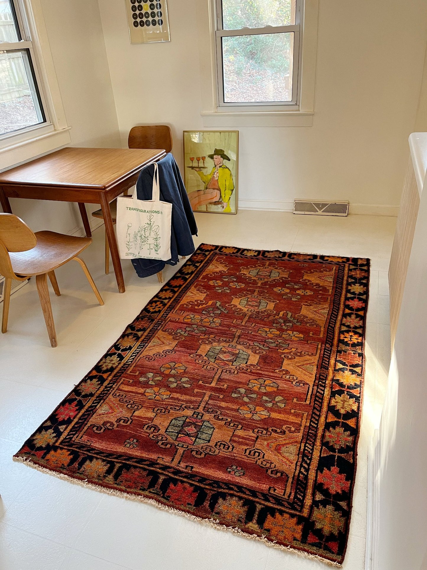 Style a Kitchen Space with an Earthy Vintage Persian Rug