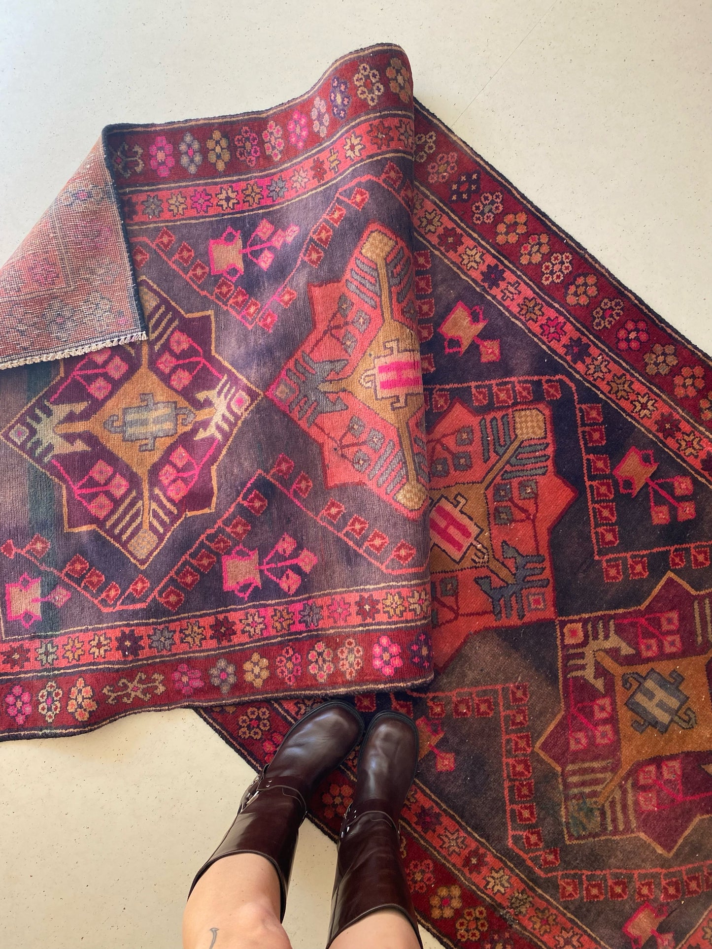 Tilly Pink Vintage Persian Runner