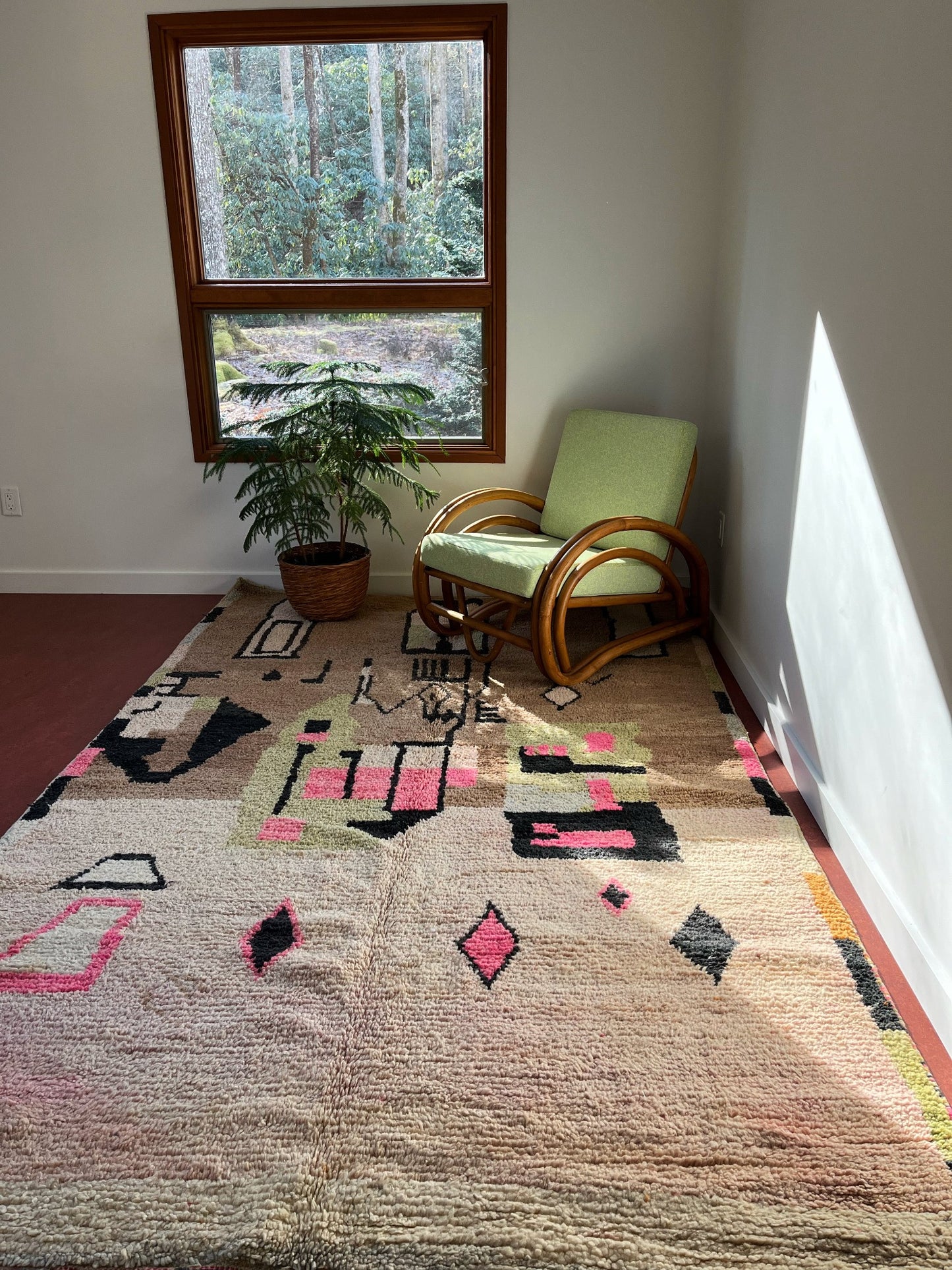 Style a Lounge Chair with Serra Moroccan Rug