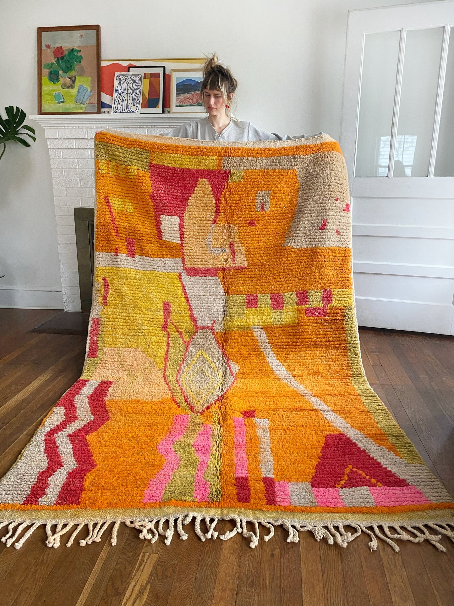 Shop Ojos multi color Handwoven Moroccan Rug