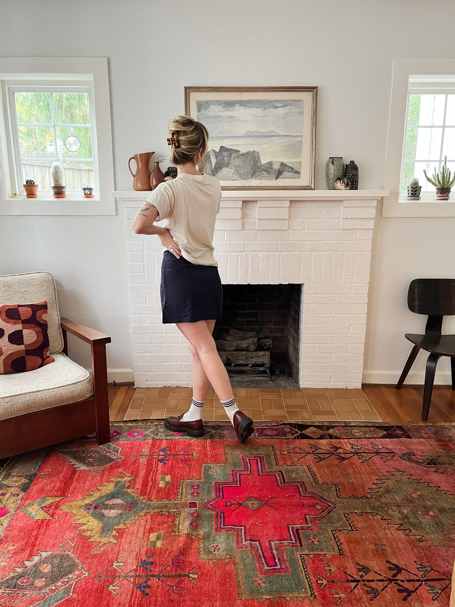 Craven Persian Rug in a Living Room