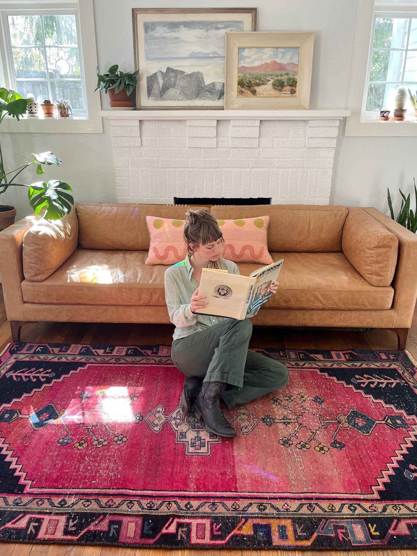 Style Gia Vintage Persian Rug in a Living Room