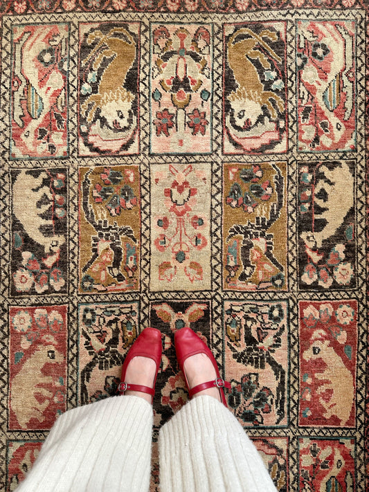 See Details and Motifs on Vintage Persian Rug