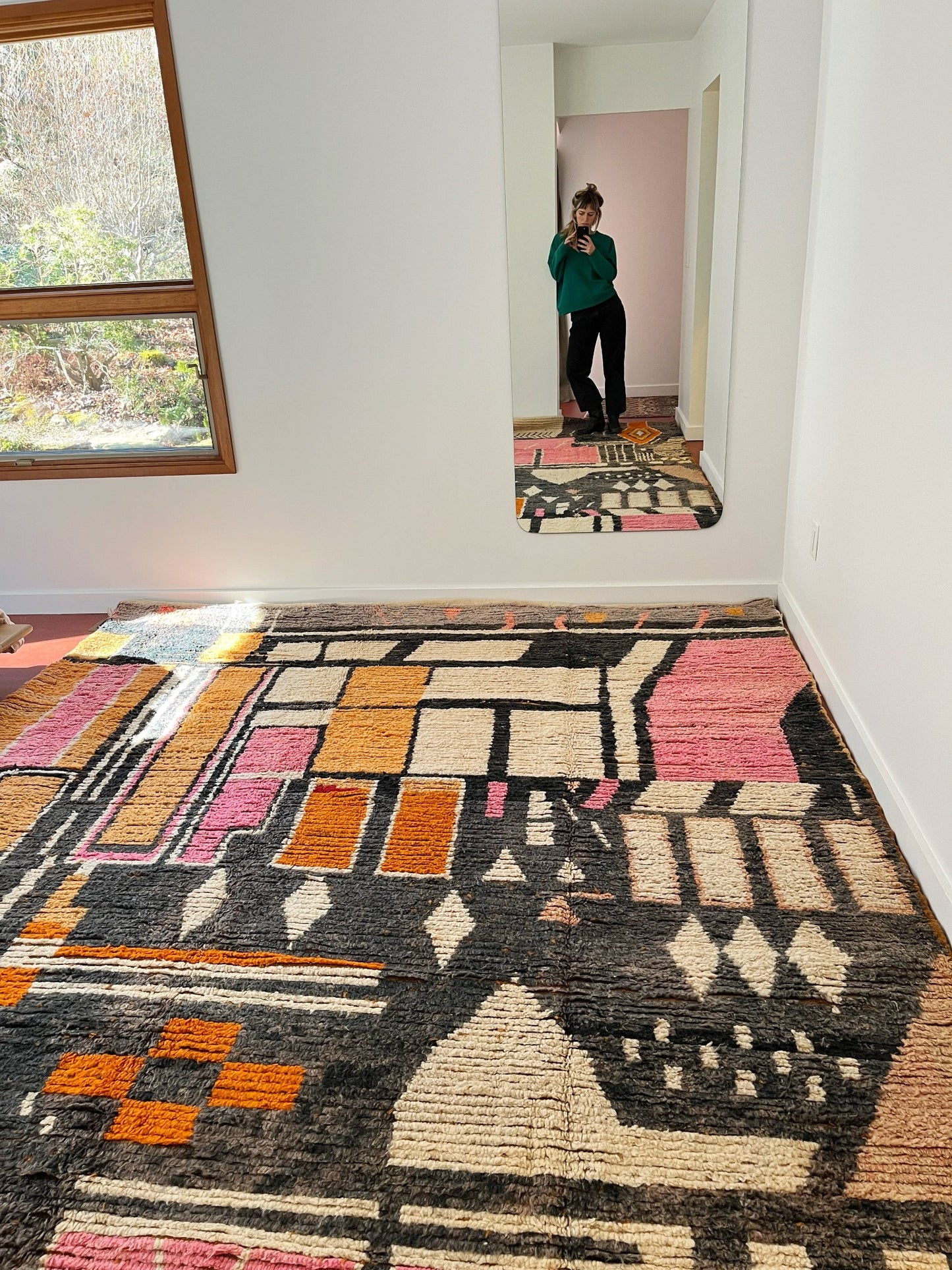 See Caracol Moroccan shag Rug Styled in a Bedroom
