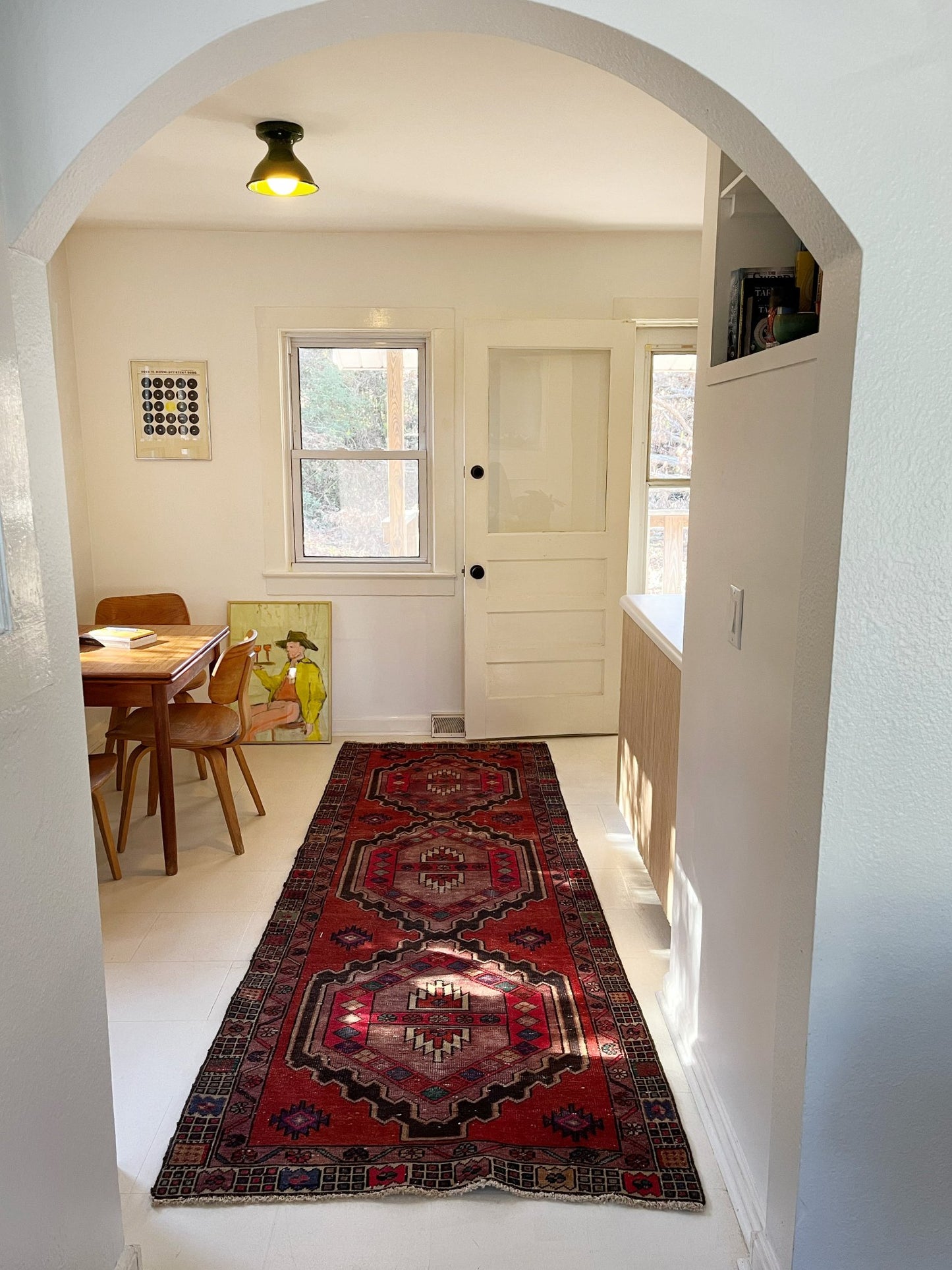 Define a Kitchen Space with a Vintage Persian Runner Rug