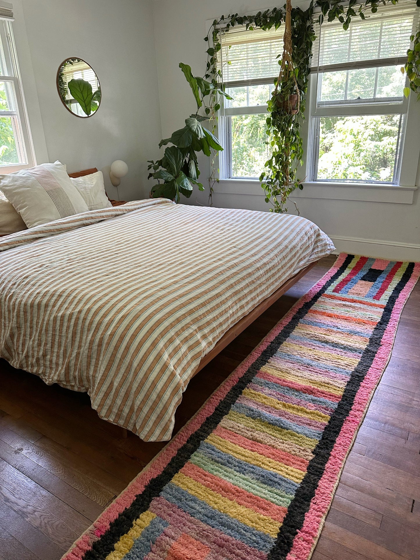 Pinks and blues and greens make up Cotta Moroccan Rug