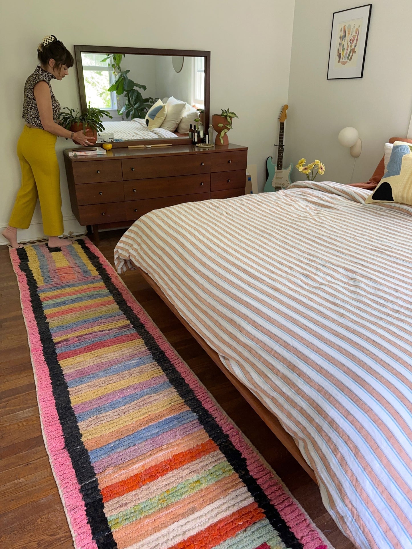Houseplants pair well with Cotta Moroccan Runner !