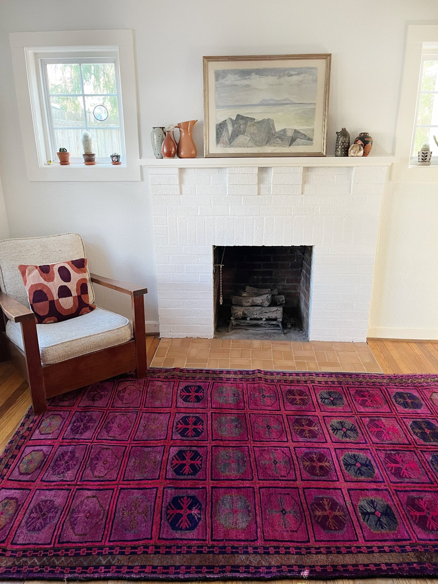 Style Odom Persian Rug in a Living Room