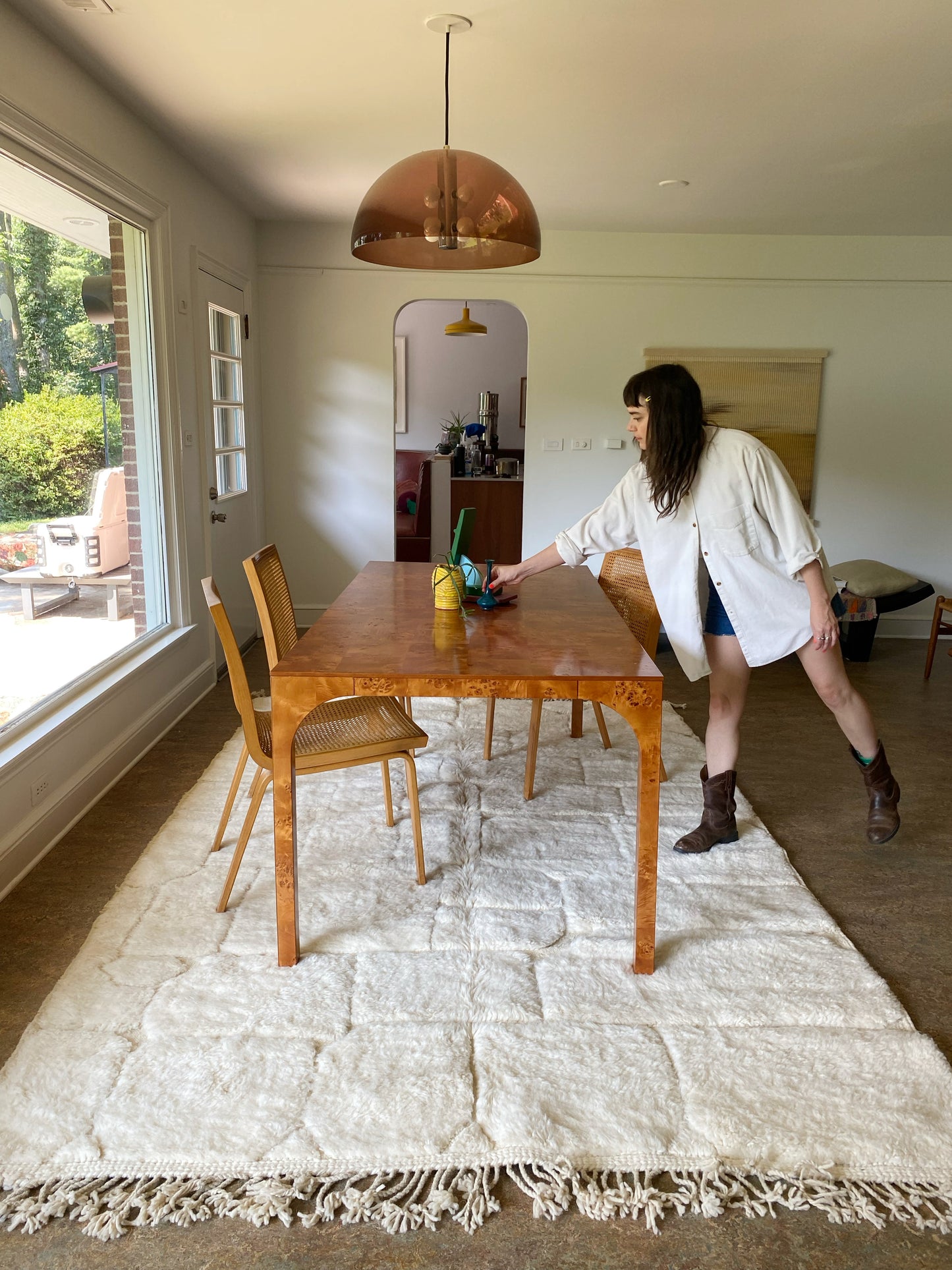 Eames White Moroccan Area Rug