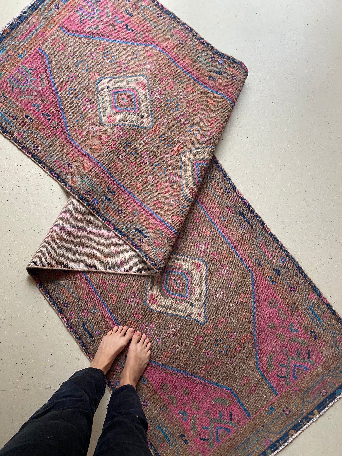 Celeste Vintage Persian Runner