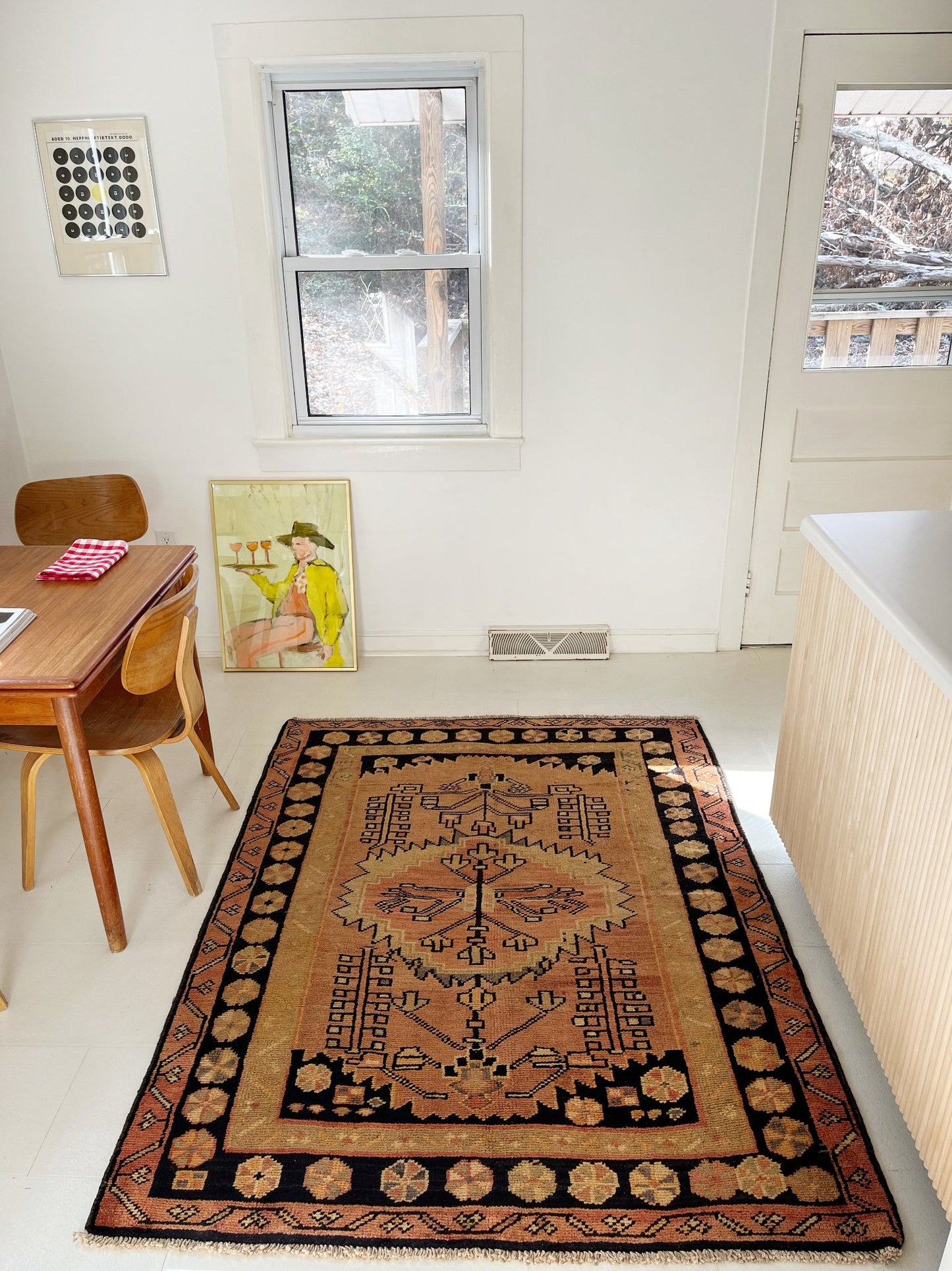 See a Vintage Earthy Toned Persian Area Rug