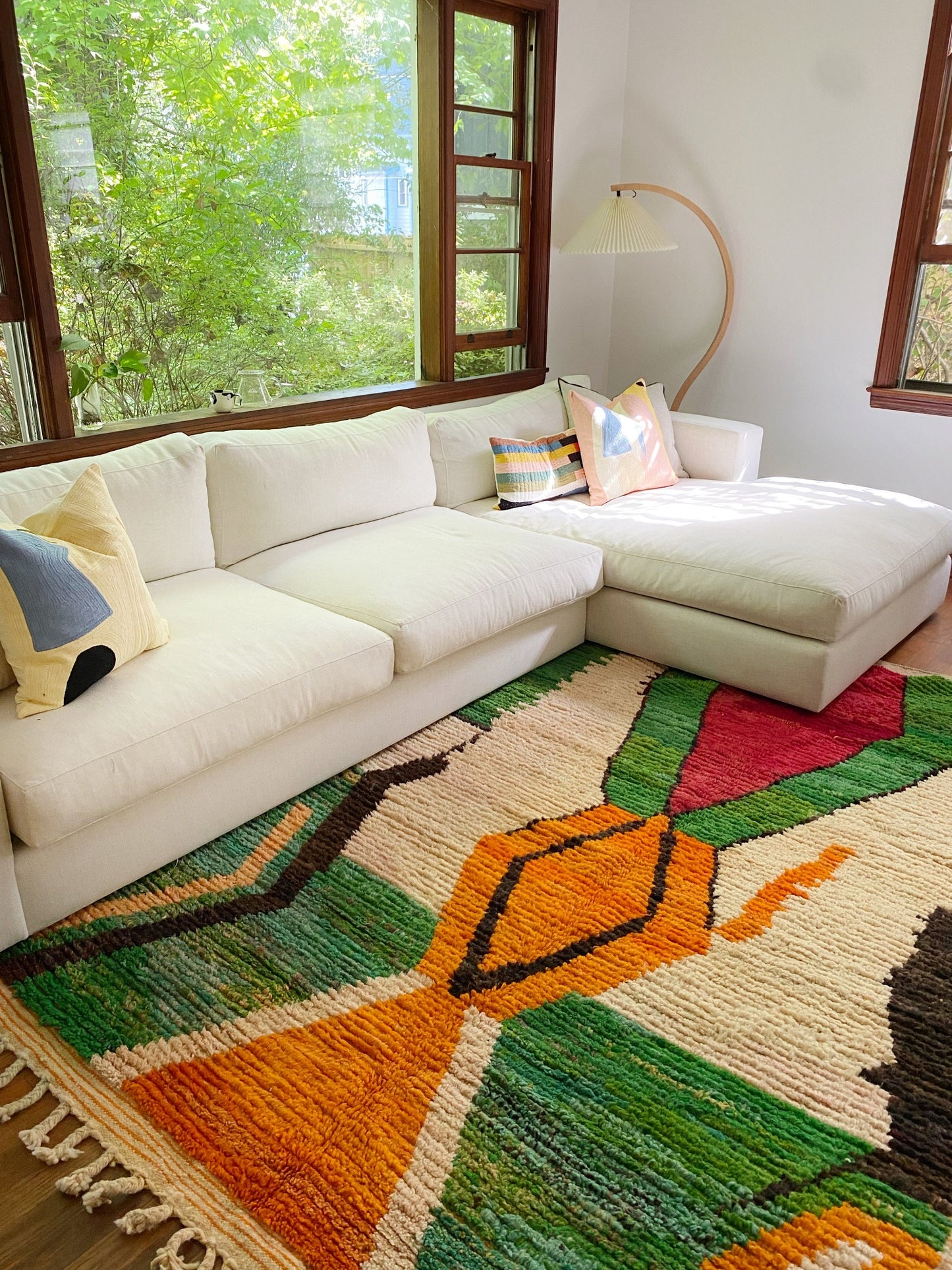 See Sikora Moroccan Rug in a Living Room