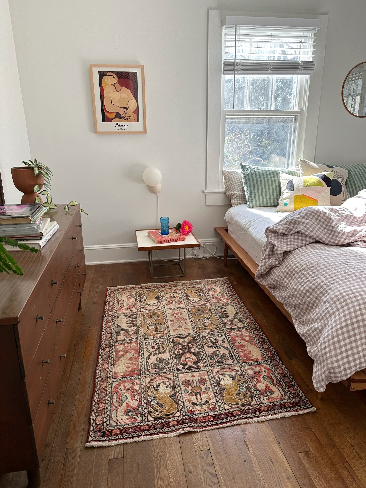 Define a Space with a Pink Persian Rug