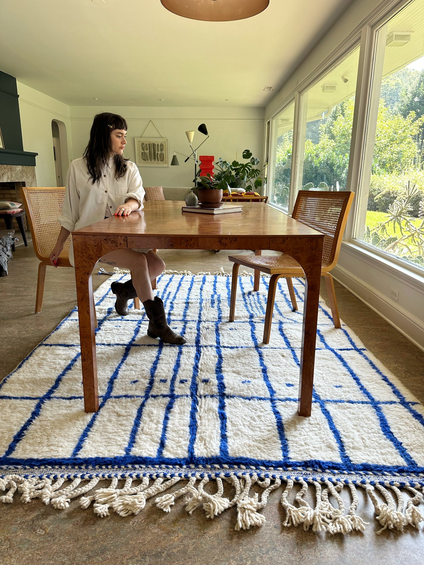 Banyan Blue Stripe Moroccan Rug