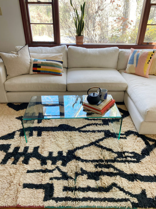 Style Alfama Moroccan Rug in a Living Room