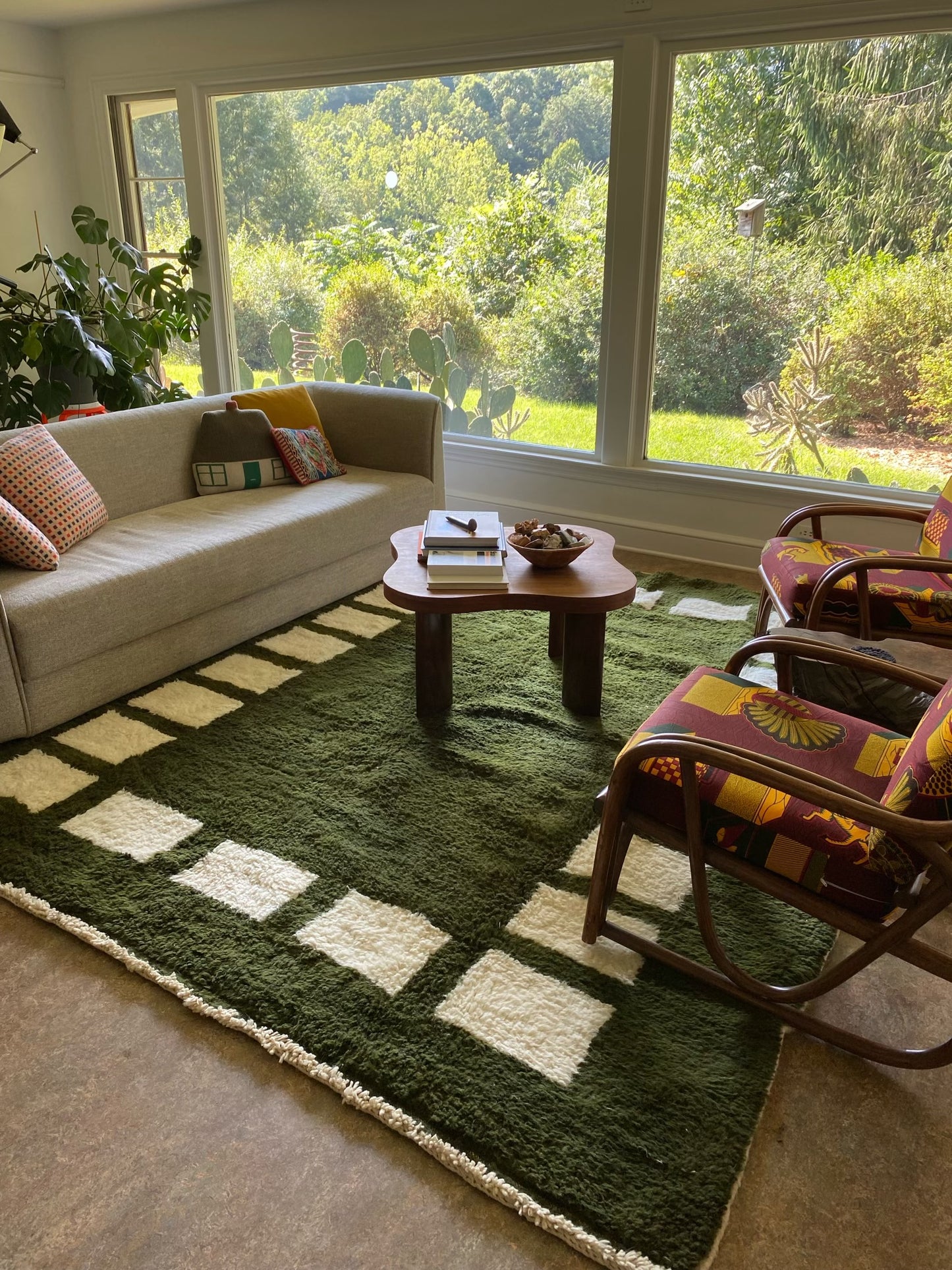 Pallin Green Moroccan Area Rug