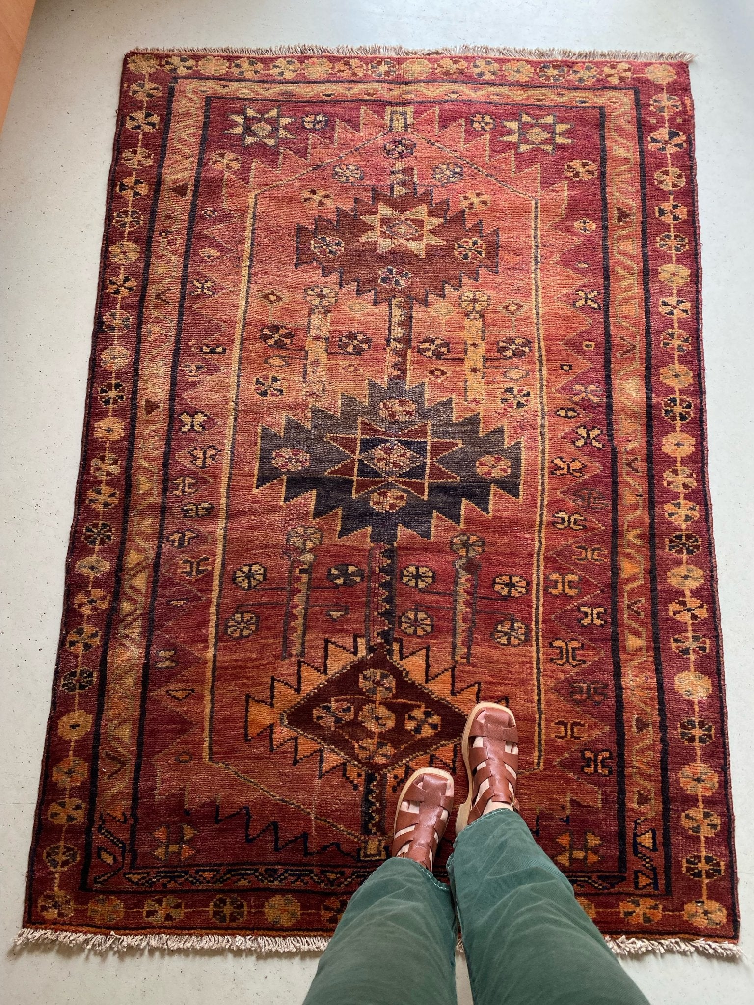 See Details and Motifs of Vintage Persian Area Rug