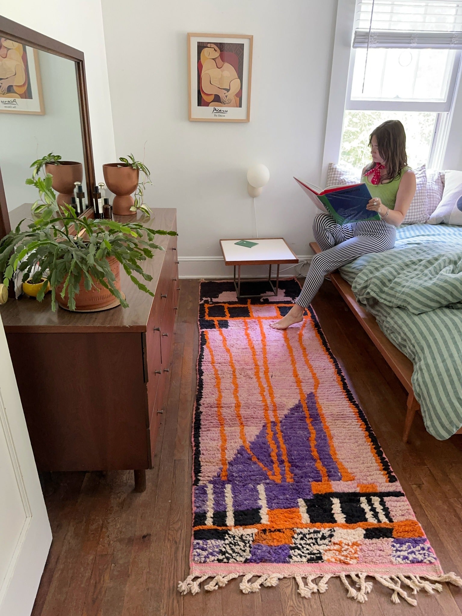 Style Lulo Runner Rug in a Maximalist Bedroom