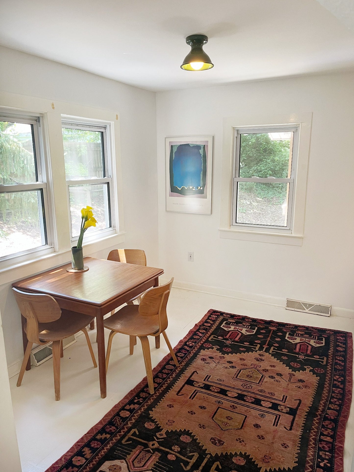 Style Vintage Muted Persian Rug in a Kitchen