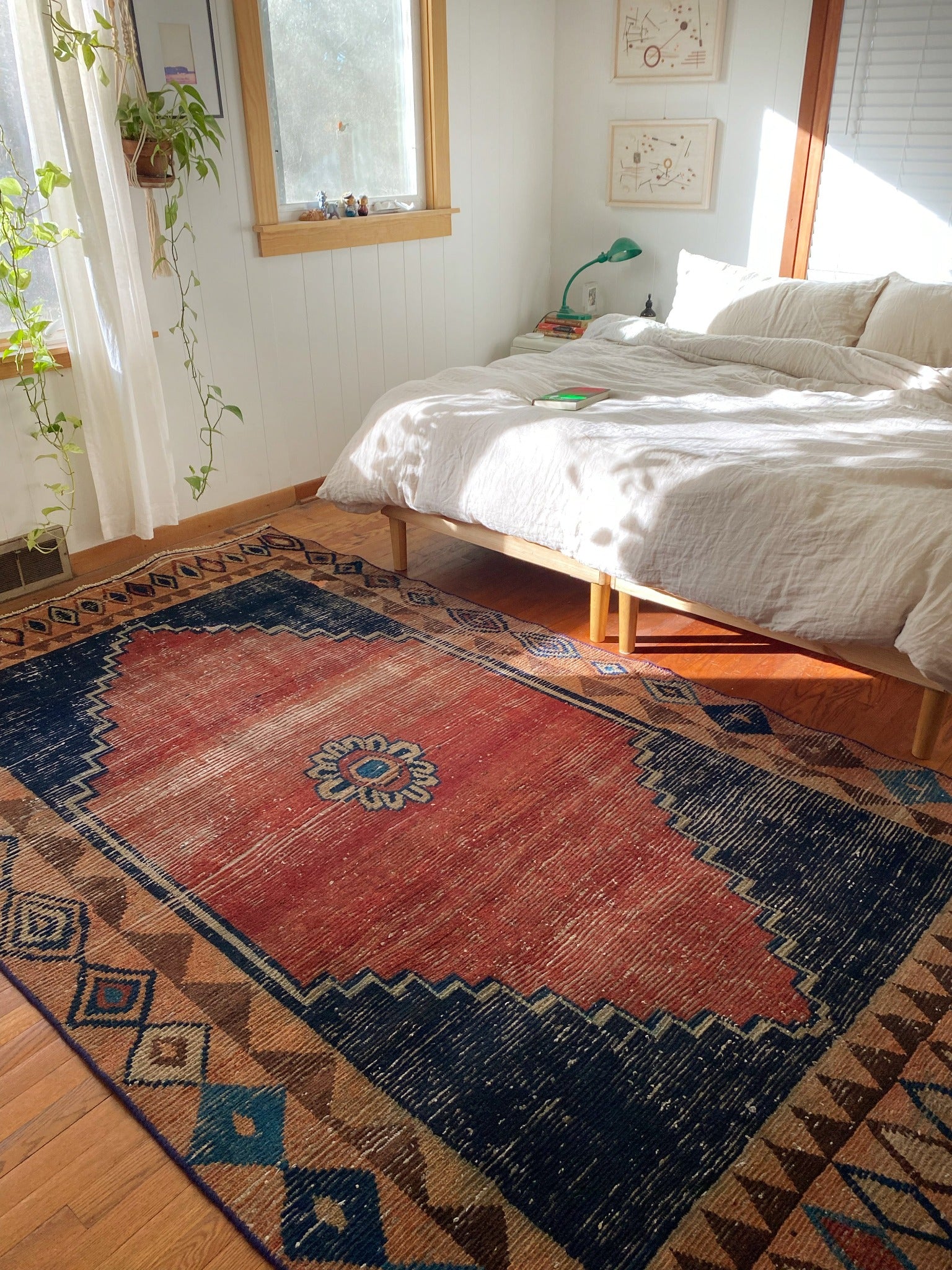 Style Zamia Multi Color Persian Rug in a Bedroom