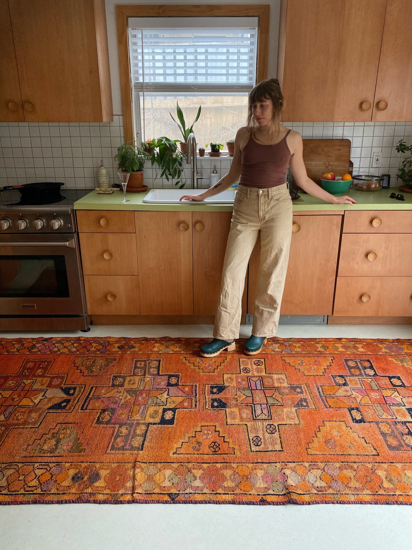 Enhance a Kitchen with Vintage Persian multi color rug
