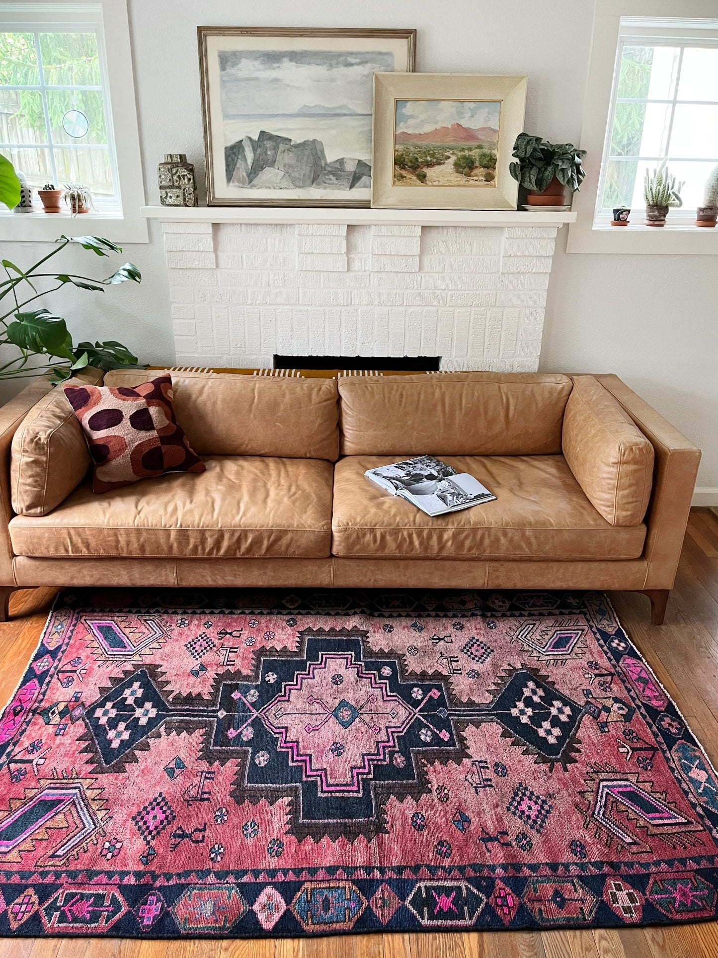 Style Curry Pink Vintage Persian Rug