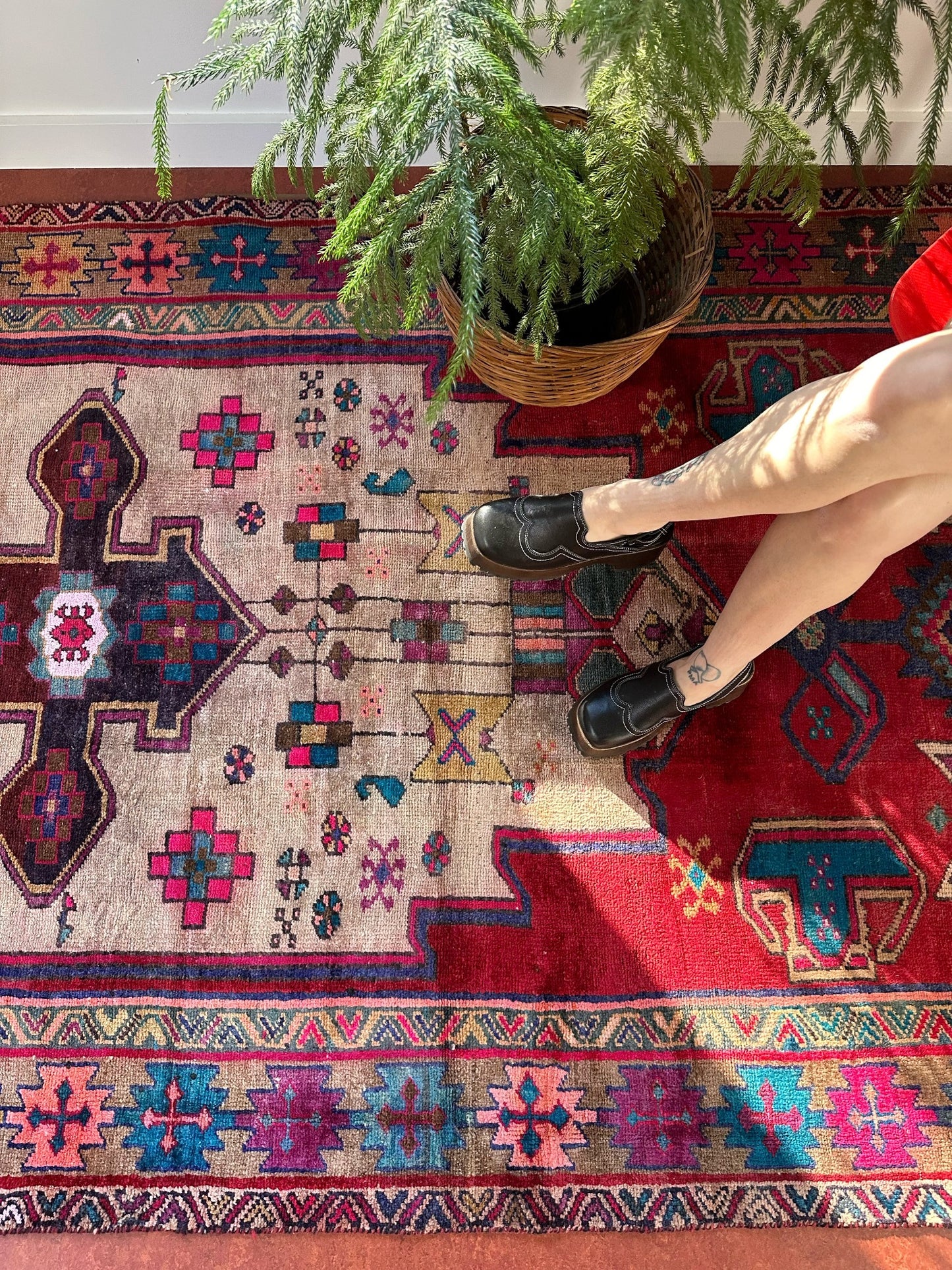 See Details of Cape Persian Rug from Overhead