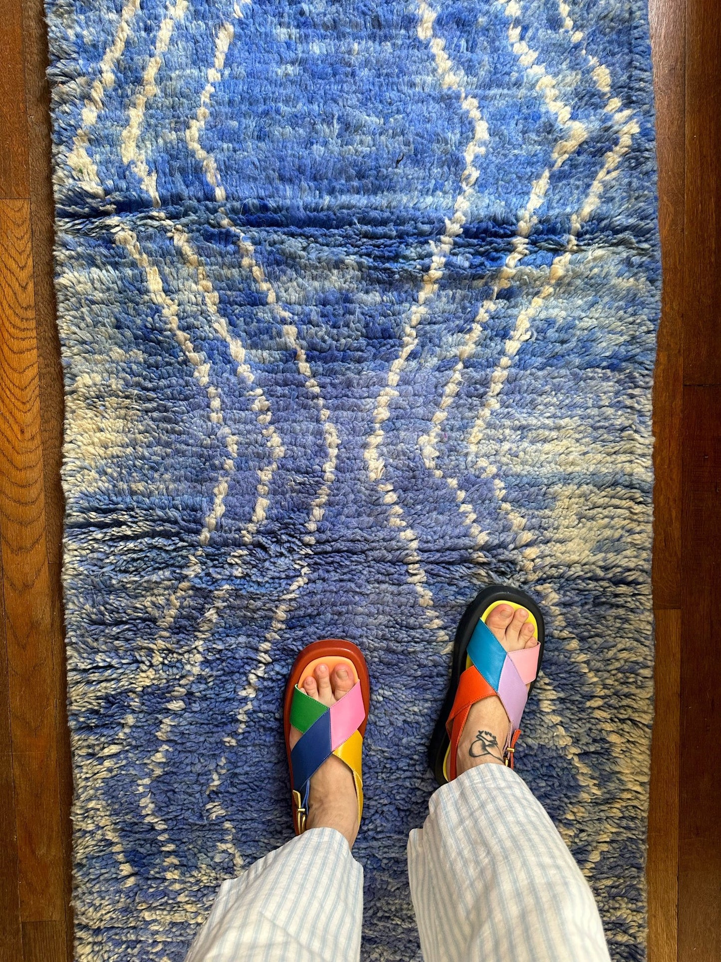 See Details of Blue Moroccan Runner Rug