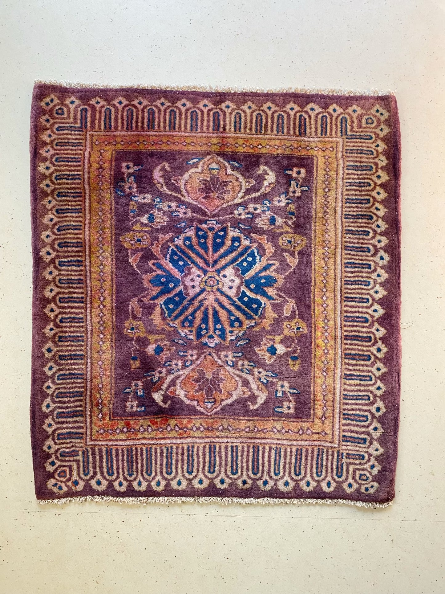 Luna Plum Mini Vintage Persian Rug