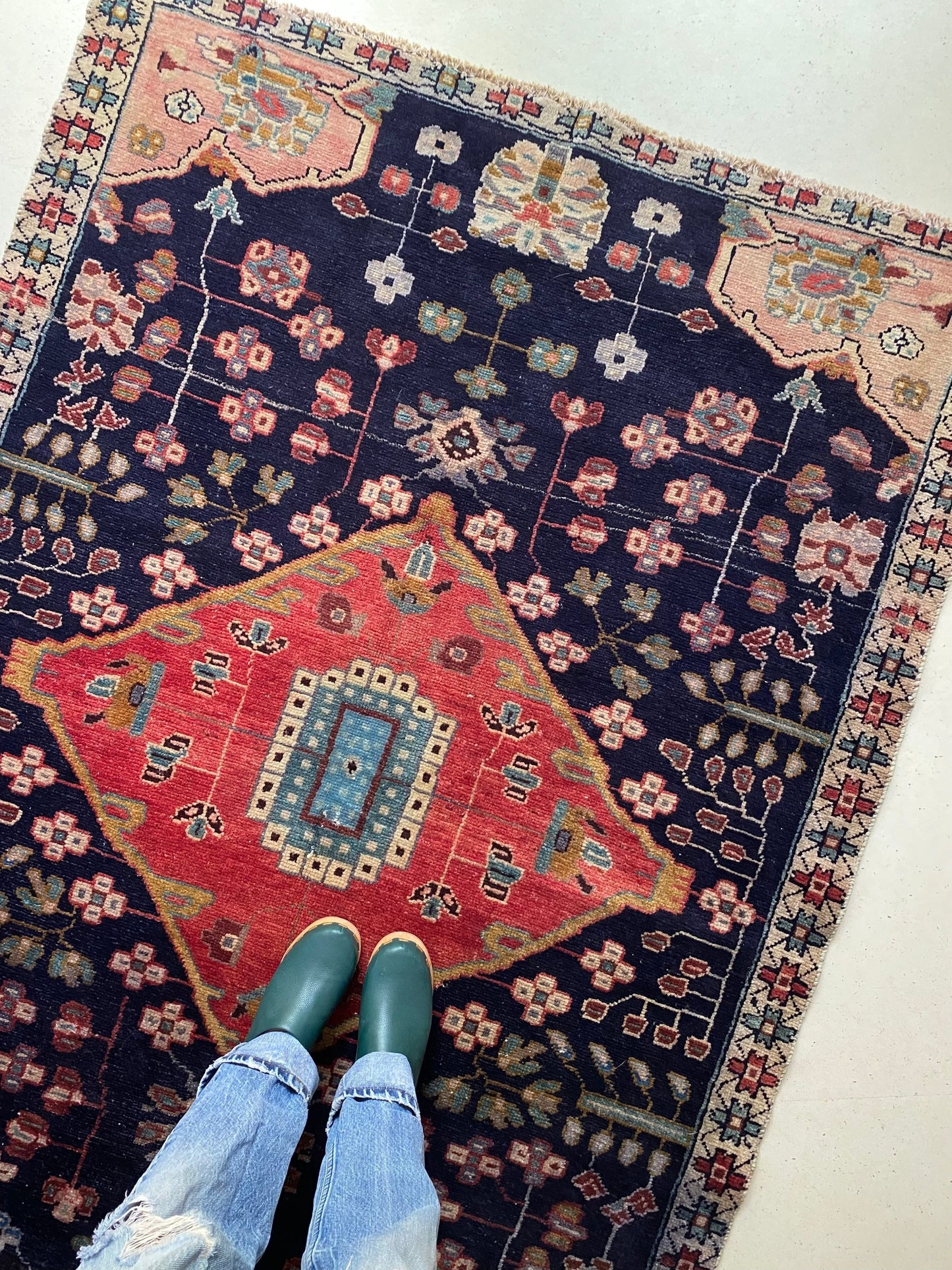 See Lucite Vintage Persian Rug from Overhead