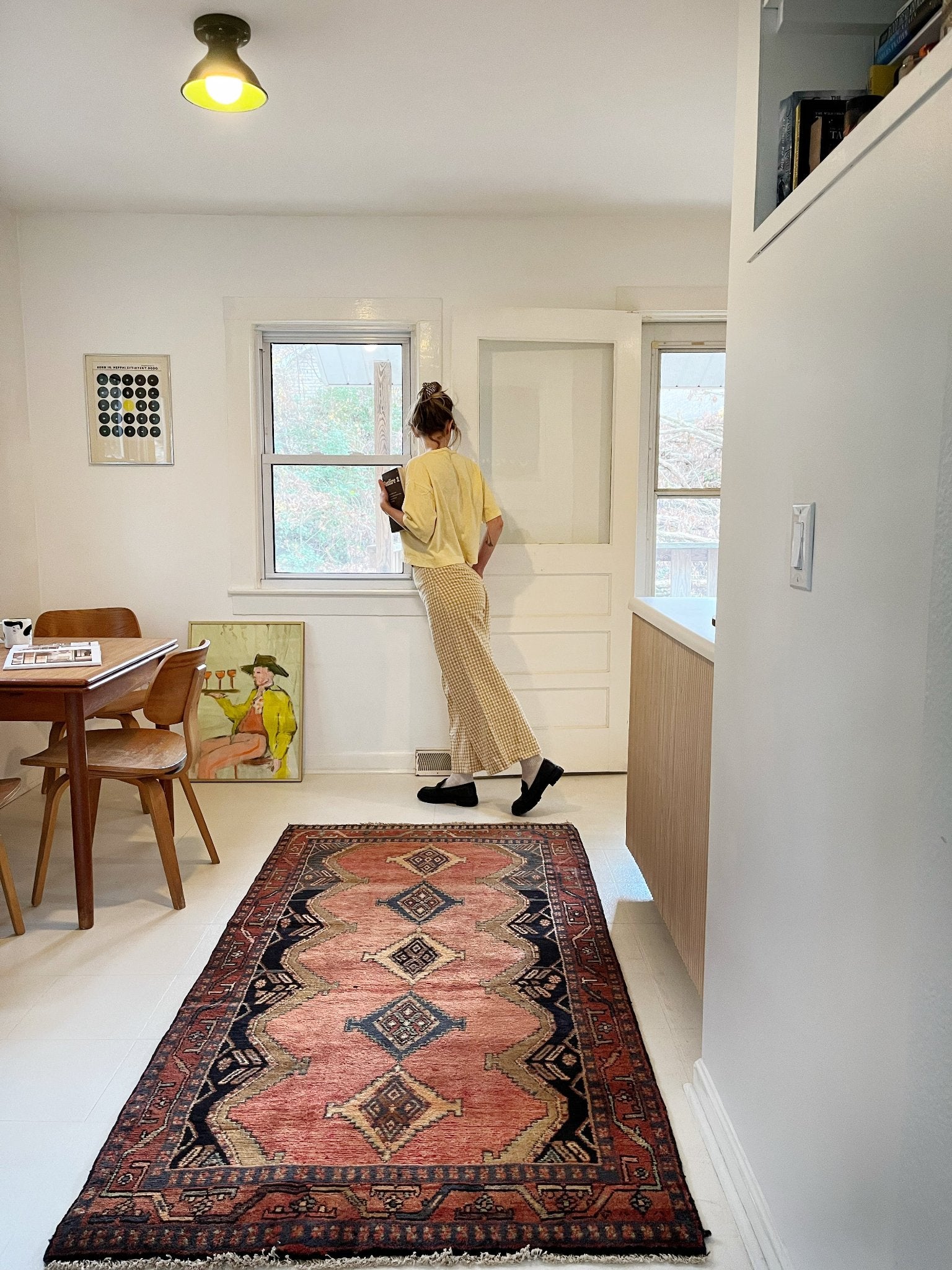 Define A Dining Space with a Vintage Persian Rug