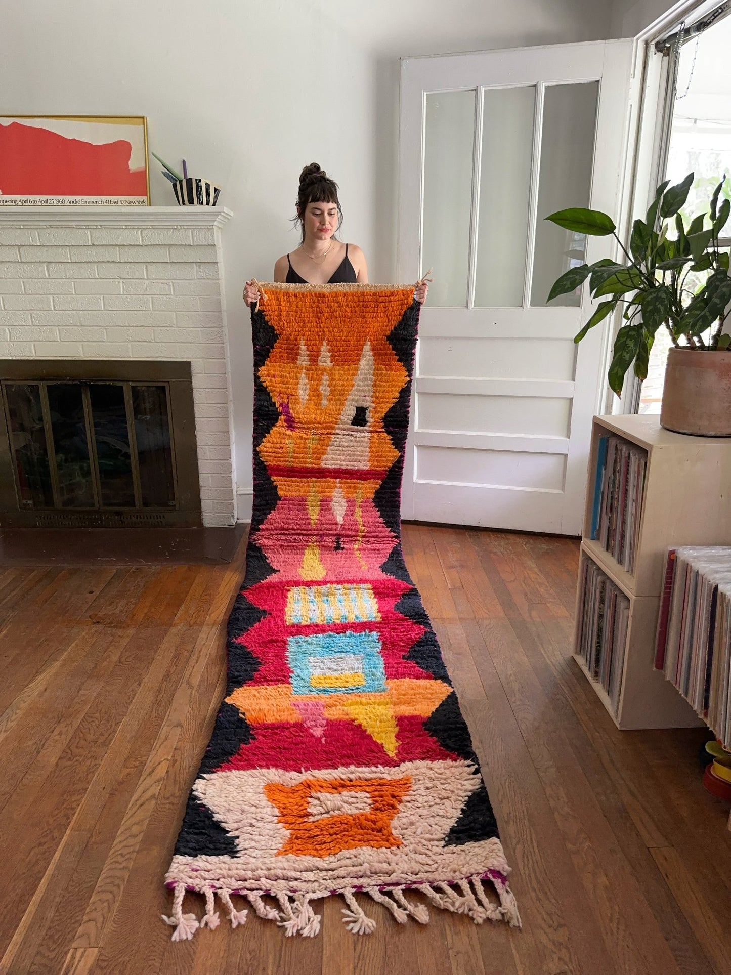 See Colorful High Pile Moroccan Runner Rug