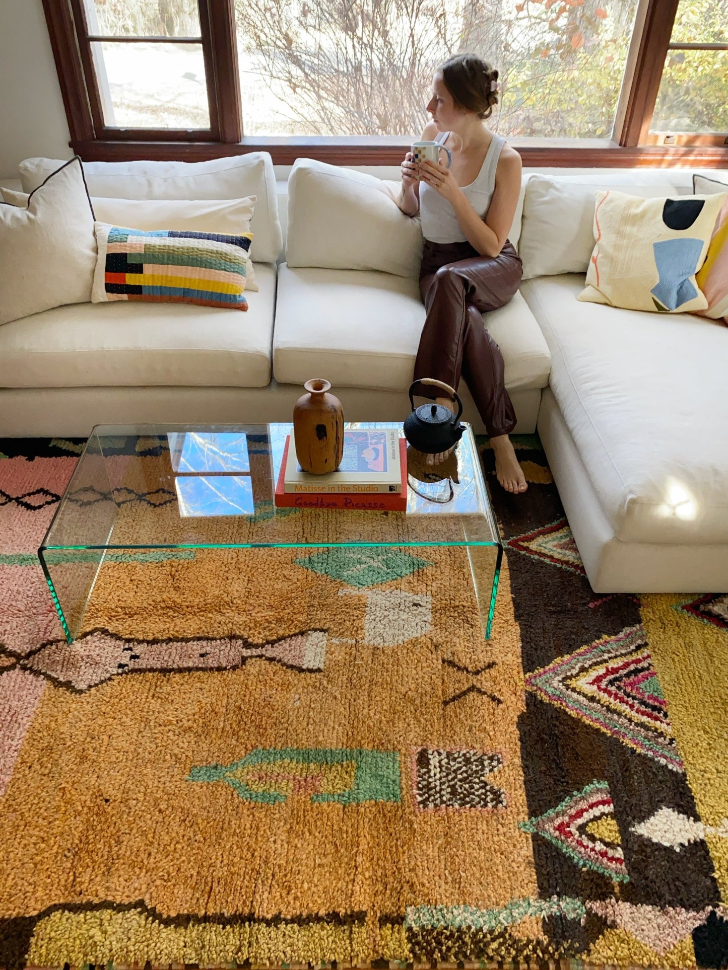 See Gil Moroccan Rug in a Living Room