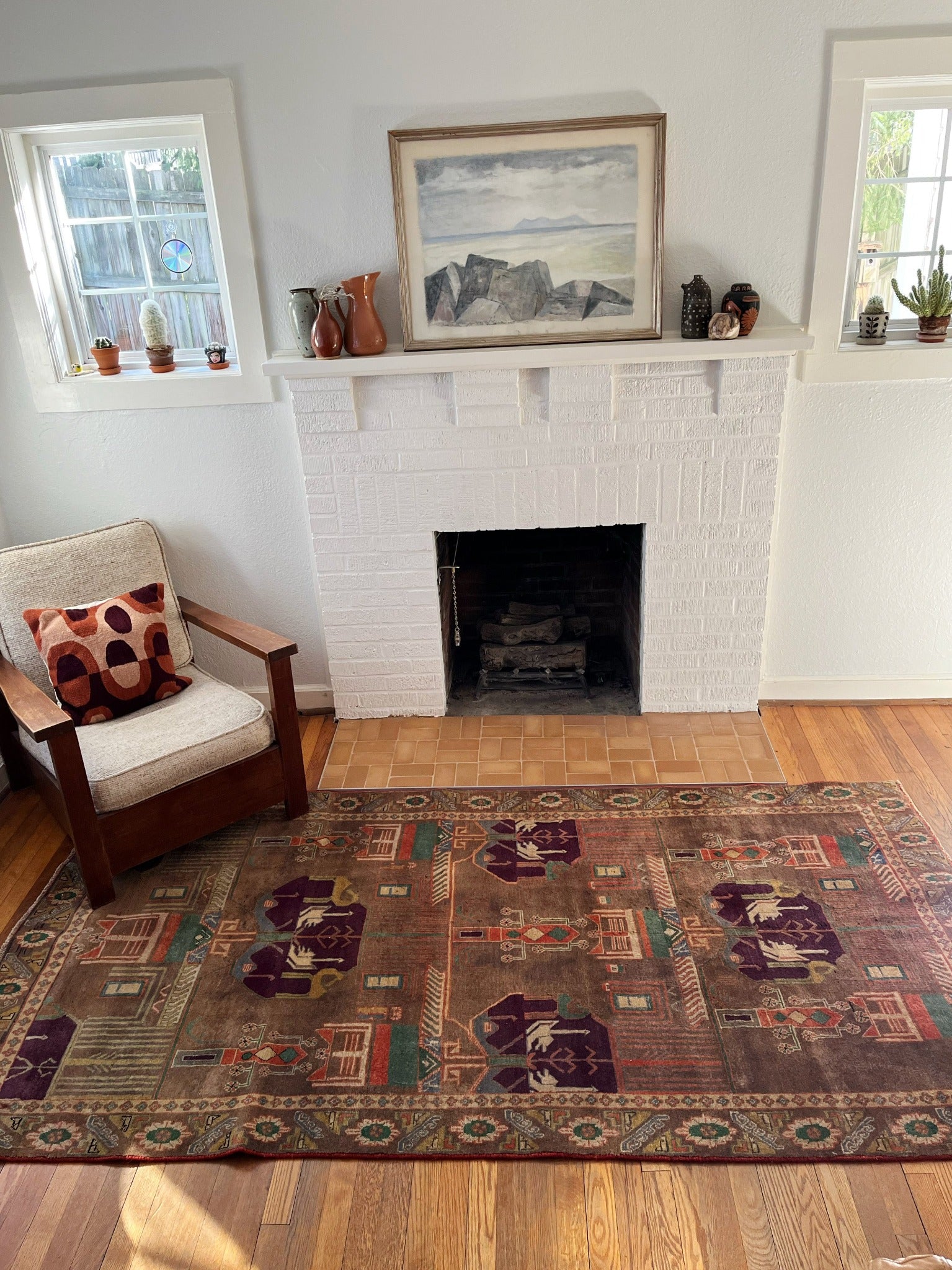 See Cordia Persian Rug Styled in a Living Room