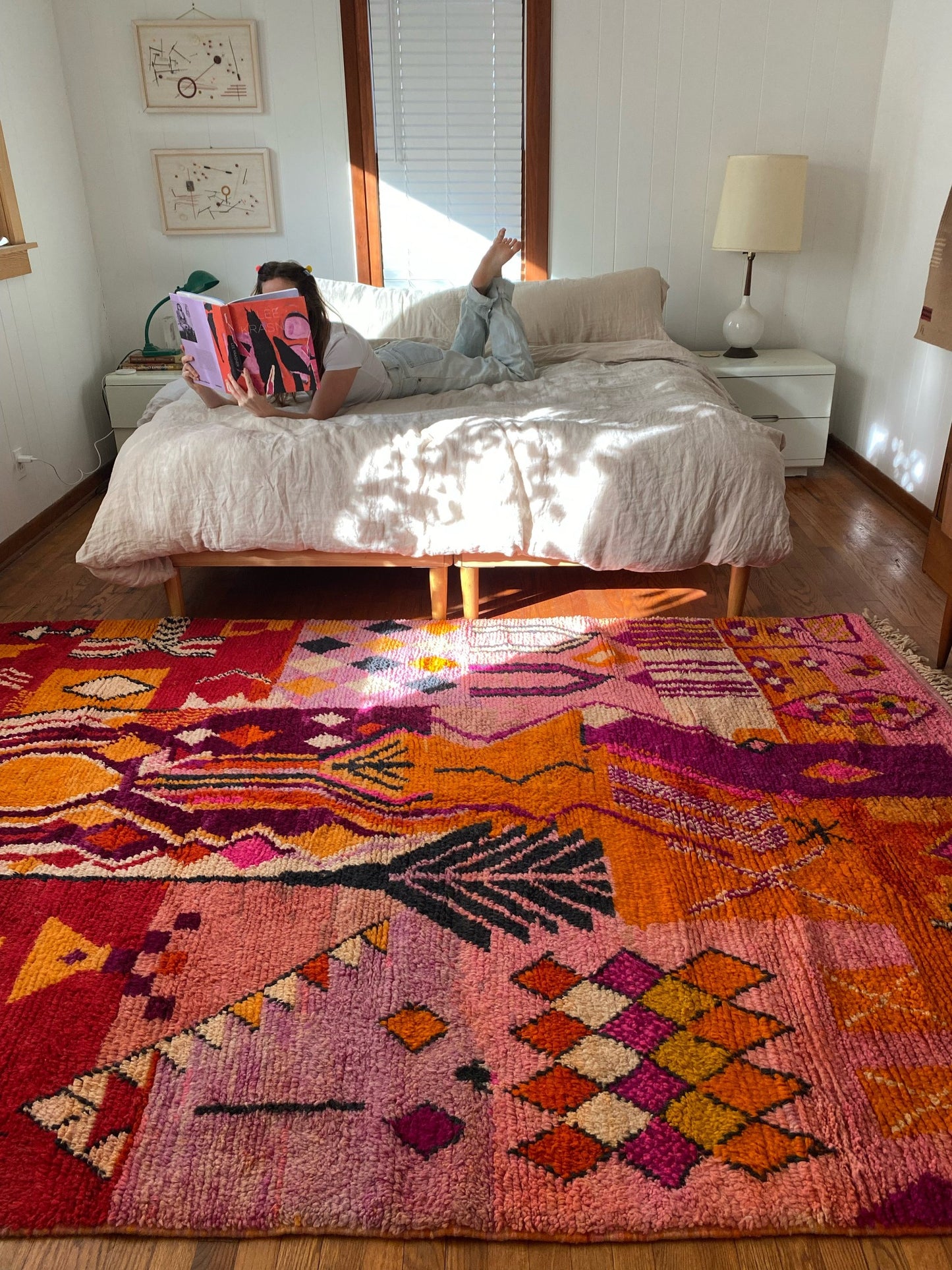 See Wedelia Moroccan Rug Styled in a Bedroom