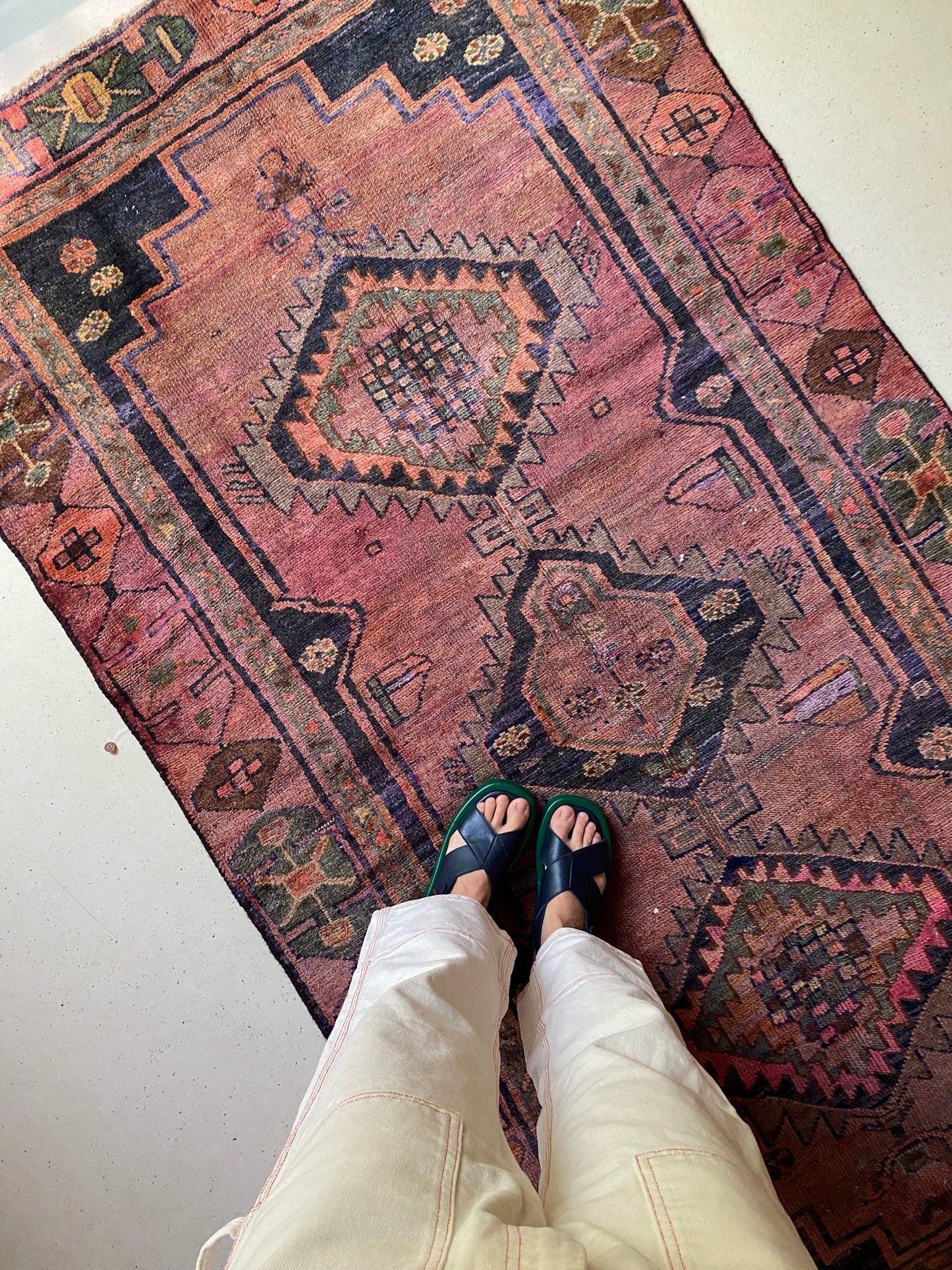 See Details of Vintage Pink and Purple Rug