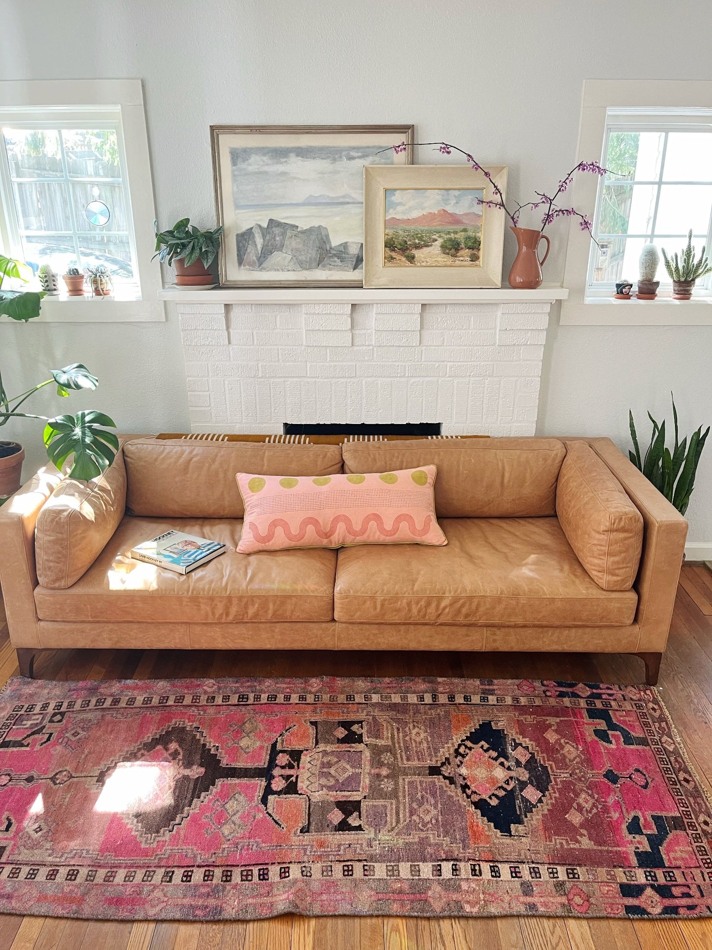 Style Sandoval Vintage Persian Runner in a Living Room