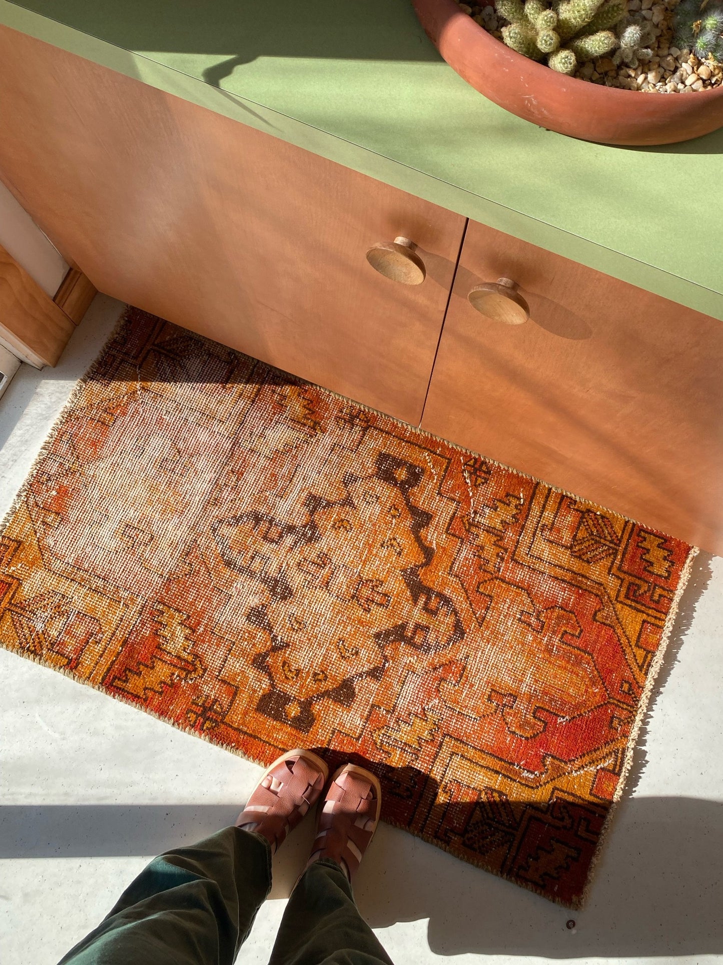 See Russel Persian Mini Rug in the Sunlight