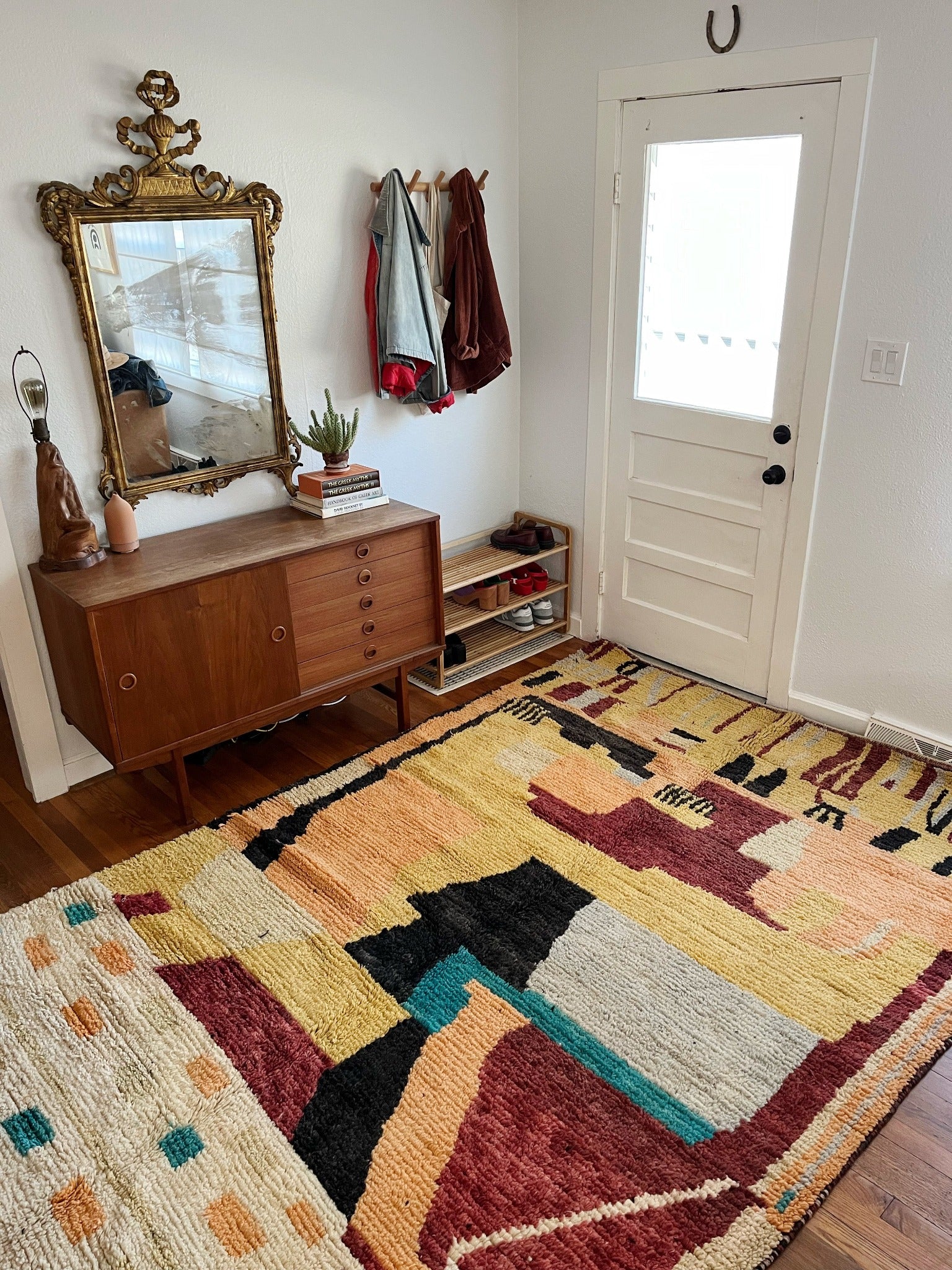 See How to Style an Entryway with Bennett Moroccan Rug