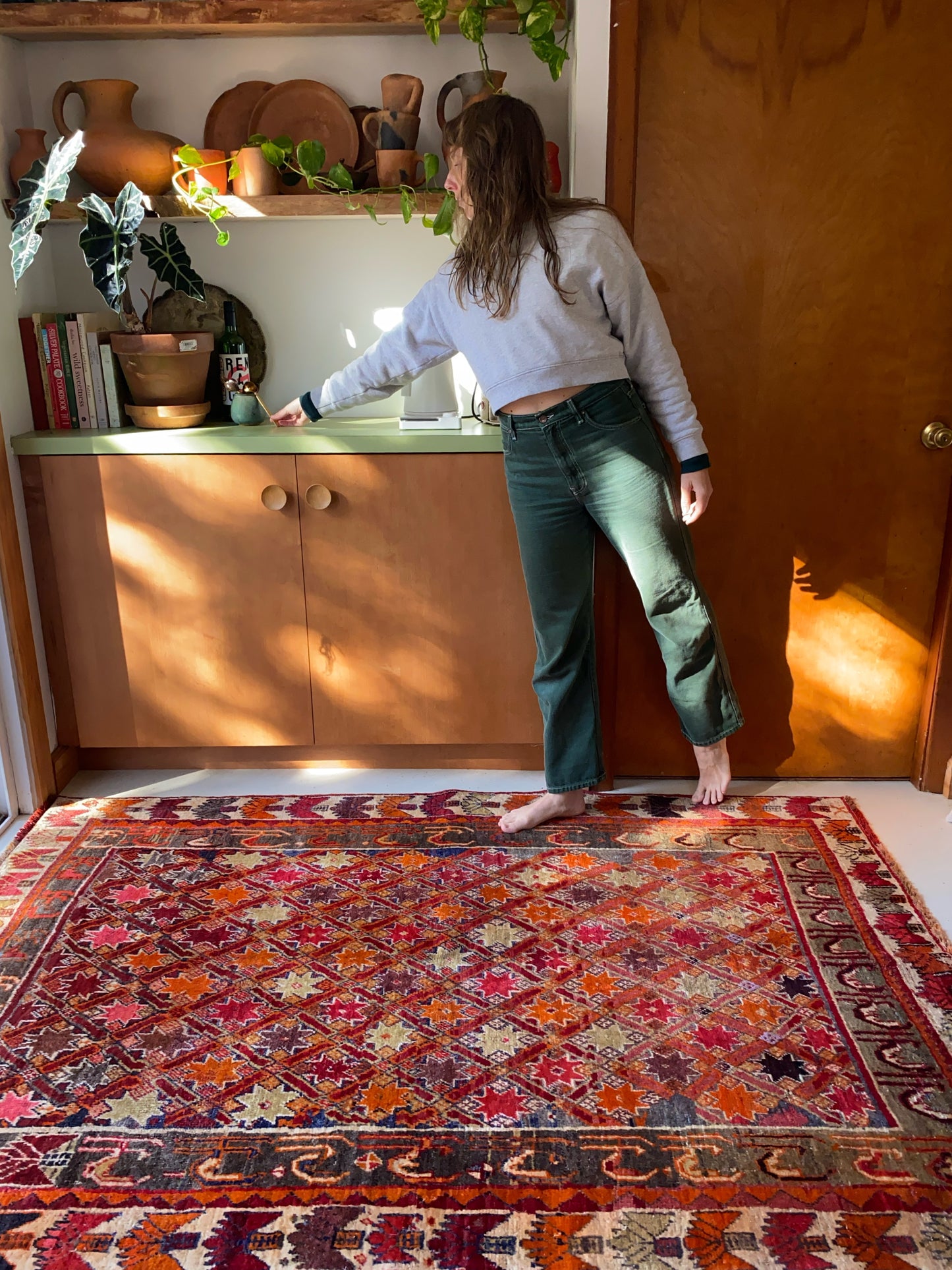 Klein Geometric Vintage Persian Rug