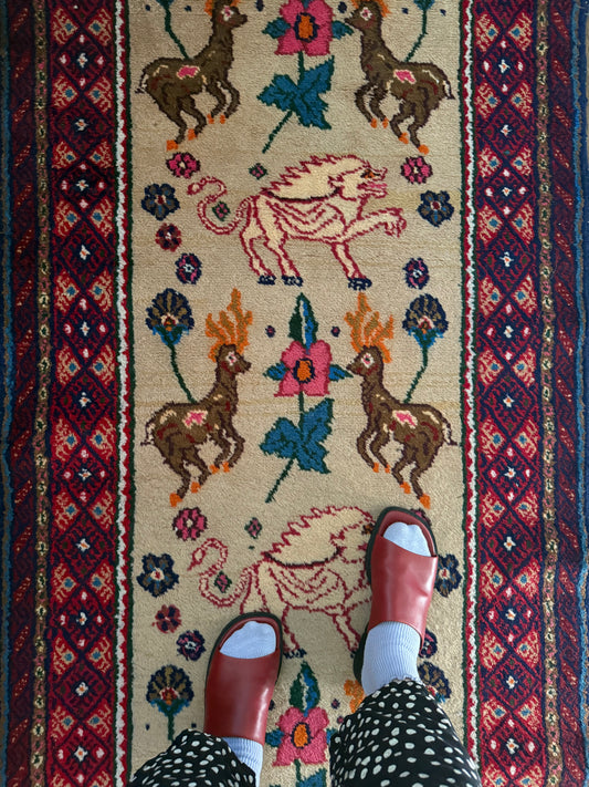 Diehl Vintage Pictorial Persian Rug