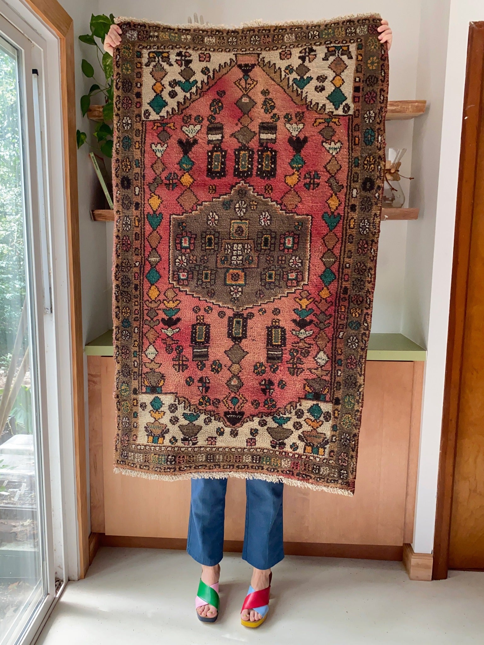 Mahogany Persian Rug | Lost Hunt Vintage