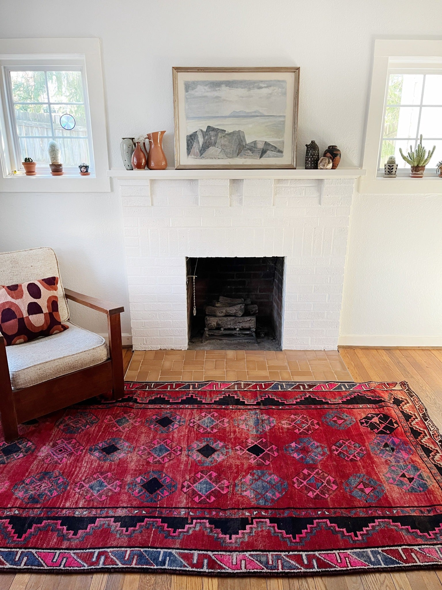 Style Hyssop Persian Rug in a LIving Room