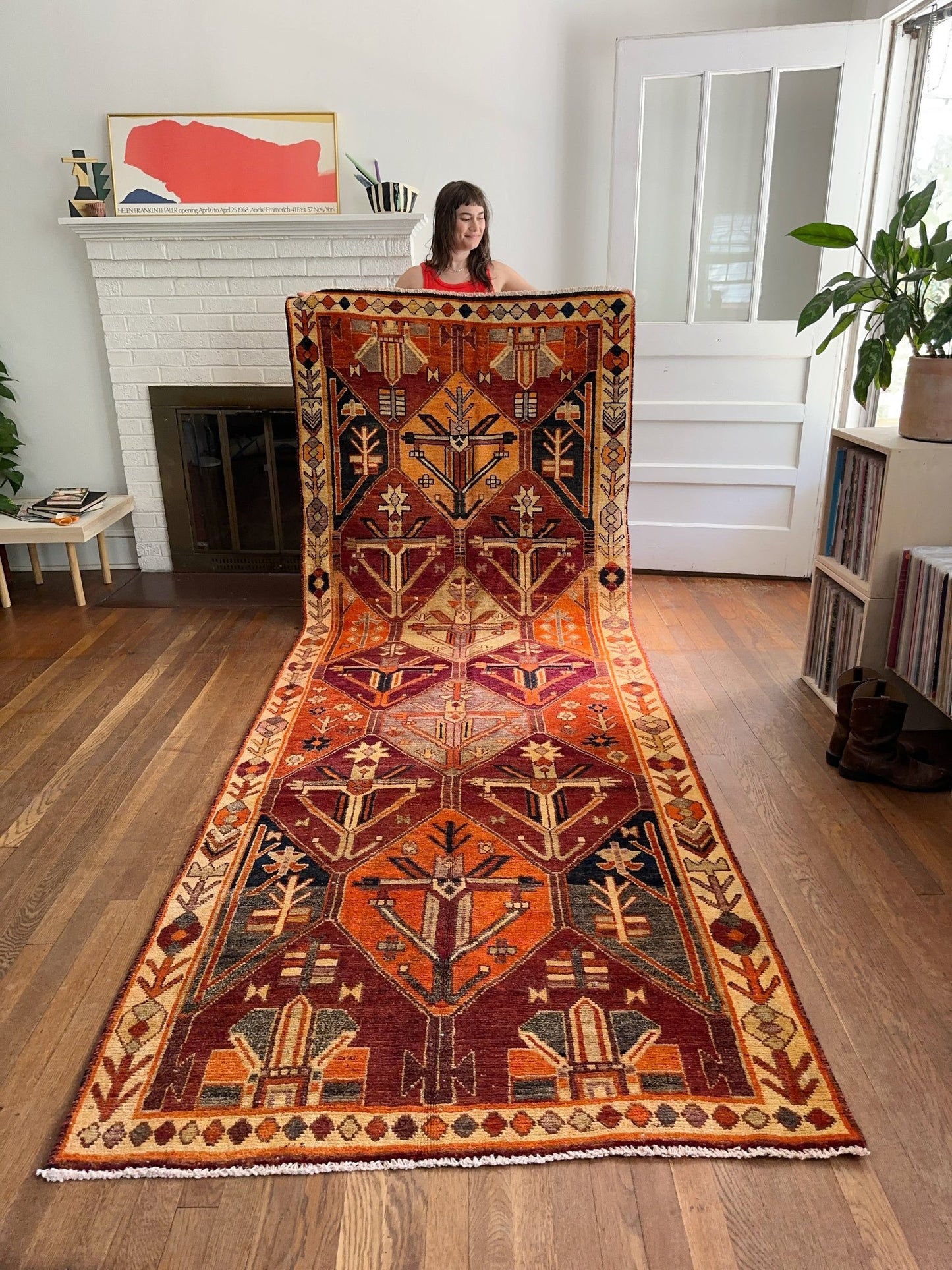 Shop Camas Vintage Orange Persian Runner Rug