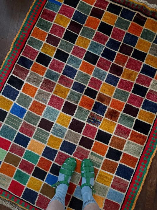 Beso Blocky Vintage Persian Rug