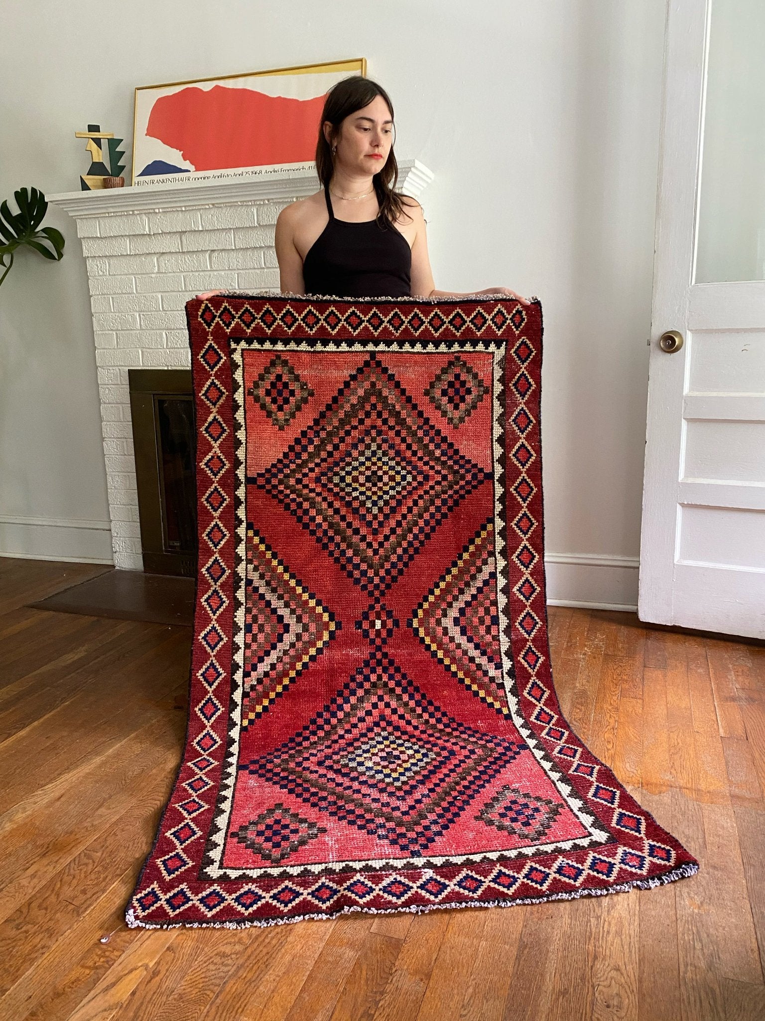 Shop Red Diamond Vintage Persian Rug