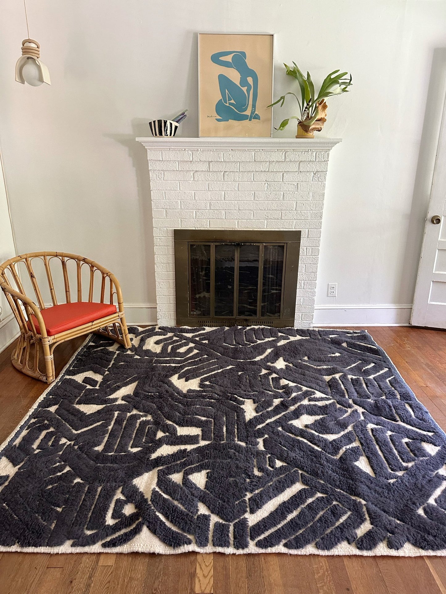 Style Alder Moroccan Rug in a Living Room